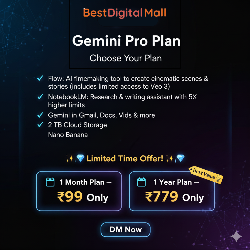 Gemini Pro Plan For 1 Year